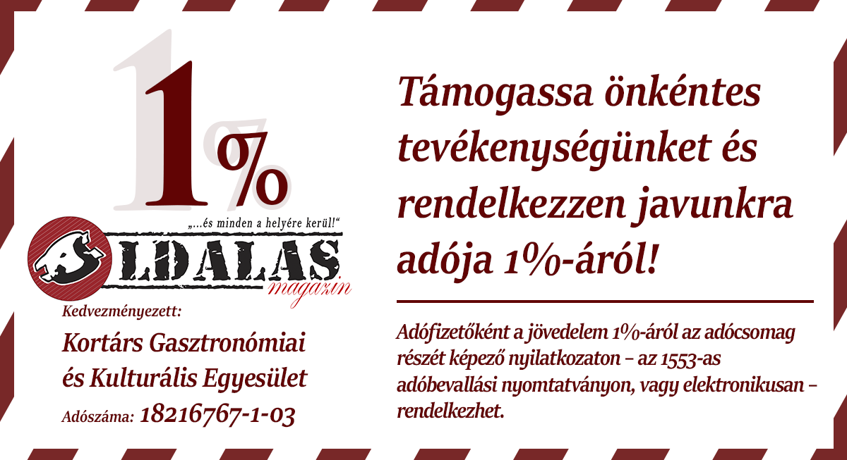 Adód 1%-ával támogasd az Oldalas magazint